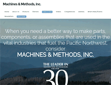 Tablet Screenshot of machinesandmethods.com